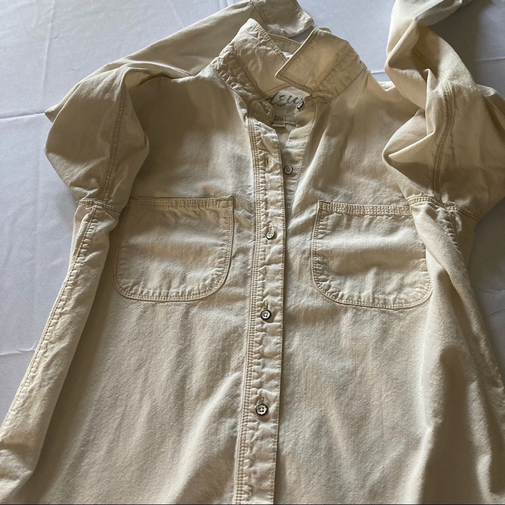 Madewell Beige Button Down Oversized Pockets Top … - image 5